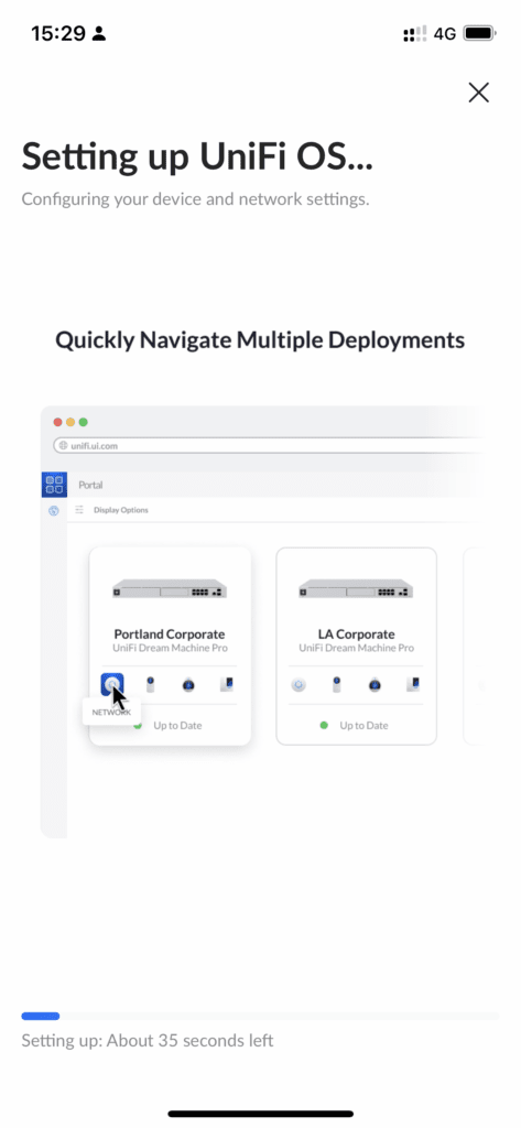 Setting up UniFi OS...